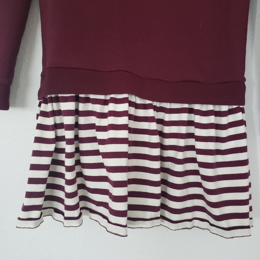 Kate Spade kid girl burgundy stripe dress size 10 - Picture 8 of 8